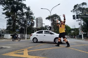 Semáforos desligados após apagão em São Paulo. Na foto, Avenida Santo Amaro, altura do 6.400