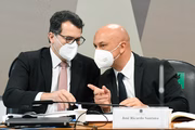 O empresário Ricardo Santana, apontado como lobista da Precisa, na CPI da Covid-19