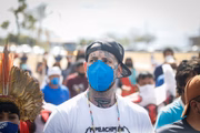 O músico Tico Santa Cruz esteve em Brasília para apoiar a causa