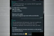 "A culpa não é sua. Não se culpe. A culpa é minha."