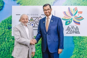 Lula durante audiência com o presidente da COP 28, Sultan Ahmed al-Jaber
