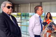 Datena ao lado de Bolsonaro em Brasília