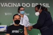 Governador de São Paulo, João Doria (PSDB), foi vacinado contra a Covid-19