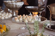 Canapés servidos durante o evento