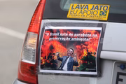 Carreata contra o presidente Jair Bolsonaro e o ministro da saúde, Eduardo Pazuello, organizada pelo MBL e pelo movimento Vem Pra Rua 