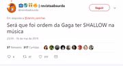Será que foi ordem de Gaga?