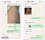 A influenciadora apresentou prints de conversas com Lucas Bove