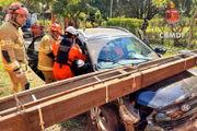Motorista de 48 anos teve de ser levado ao Hospital de Base