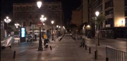 Rua de bares completamente vazia em Madri