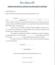 Após os atrasos, um termo de rescisão contratual foi liberado, sem o pagamento