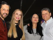 Os dois casais curtiram o camarote de SP no fertival