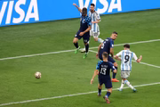 LUSAIL CITY, QATAR - DECEMBER 13: Julian Alvarez of Argentina scores their sides third goal during the FIFA World Cup Qatar 2022 semi final match between Argentina and Croatia at Lusail Stadium on December 13, 2022 in Lusail City, Qatar. (Photo by Julian Finney/Getty Images)