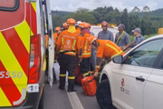 Resgate no acidente de helicóptero em Caieiras 