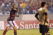 Adriano comemora gol contra a Universidad Catolica, na Libertadores de 2010 no Marcanã