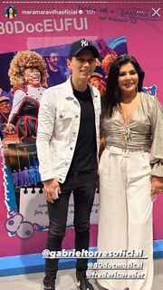 Mara Maravilha e o marido Gabriel Torres 