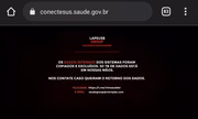 Site do Ministério da Saúde foi atacado e exibiu esta mensagem