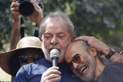 Lula pouco antes da prisão, em abril de 2018