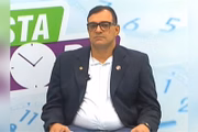1º tenente Marcos Divino em entrevista como presidente da Cruz Vermelha
