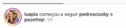 Piovani voltou a seguir Scooby na quarta-feira (11/09/2019)