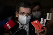 Vice-presidente da CPI da Covid, Randolfe Rodrigues, em entrevista à imprensa
