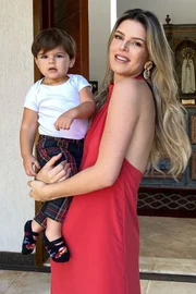 Duda Portella Amorim com o primogênito, João Guilherme