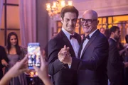 Pedrinho Guimarães (Marcos Caruso)e Eric (Mateus Solano) em Pega Pega
