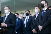 Reunião do presidente Jair Bolsonaro com membros de outros Poderes para tratar da pandemia