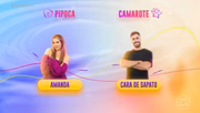 Amanda e Cara de Sapato formaram dupla no começo do BBB23 