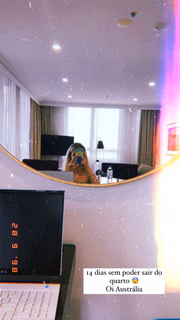 Yasmin Brunet está de quarentena na Austrália