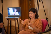 Veronica Debom, atriz, e Eduardo Sterblitch, ator
