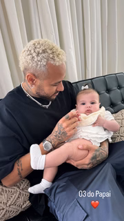 Neymar e a filha Helena