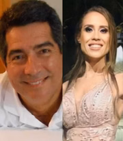 Humberto de Campos Alencar e Silva, o co-piloto do avião, e Rubia Silva de Lima, comissária de bordo