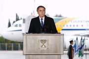 Presidente Jair Bolsonaro discursou na chegada a Jerusalém