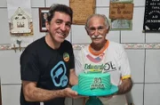 Cabo Senna e o pai, Eduardo Soares, de 80 anos, que morreu de Covid na quinta-feira (18/2)