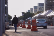 Estrutura para o desfile de 7 de Setembro, na Esplanada dos Ministérios