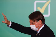 O presidente Jair Bolsonaro (sem partido) no Palácio do Planalto