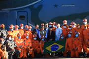 Foto antes da entrada no avião