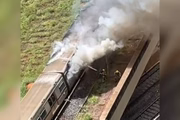 Incêndio começou em um trem que era recolhido para o pátio de manutenção, no sentido Taguatinga