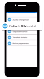 Selecione a opção "Cartão de Débito Virtual"