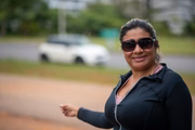A comerciante Jandira testemunha acidentes frequentemente
