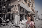 Criança palestina em Gaza