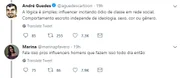 Mas alguns divergiram da influenciadora