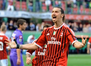 Ibrahimovic comemora gol pelo Milan