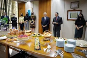 Aniversário do vice-presidente é domingo, mas a esposa organizou a festa com o pessoal do gabinete nesta sexta (13/8)