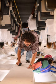 Jorge Paz como o sequestrador do filme O Sequestro do Voo 375