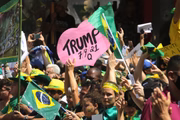Presidente Jair Bolsonaro no discurso aos apoiadores na Avenida Paulista, em SP
