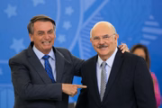 Presidente Jair Bolsonaro e ministro Milton Ribeiro