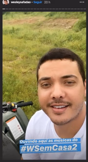 O WS em Casa 2, sua terceira live na quarentena, faz parte do projeto W Solidário e amigos, que tem o intuito de arrecadar fundos e suprimentos para ajudar no combate à Covid-19