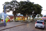 Praça Central de Pedra Bela, que localiza-se a cerca de 120 km da capital paulista
