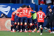 Osasuna comemora empate contra o Real Madrid